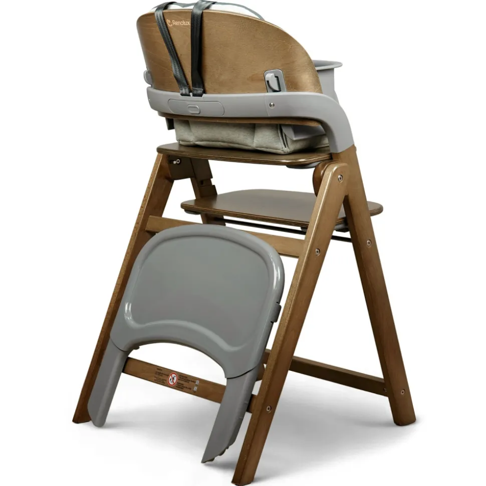 Chaise haute meridio pecan graphite