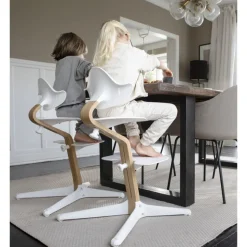 Chaise haute nomi natural white
