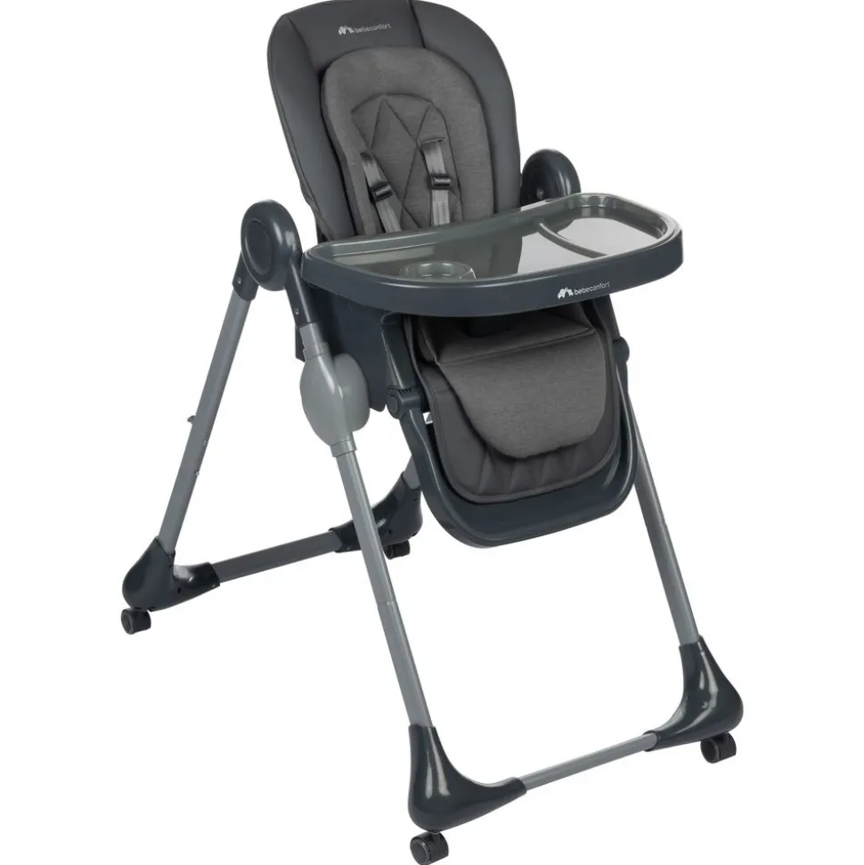 Chaise haute olea mineral graphite