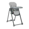 Chaise haute party 2 roues gris