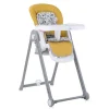 Chaise haute party 2 roues jaune