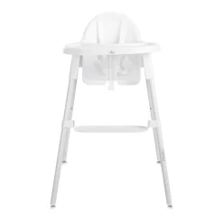 Chaise haute plateau amovible pesto blanc