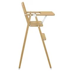 Chaise haute pliable ultra-plate bois naturel
