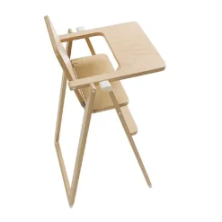 Chaise haute pliable ultra-plate bois naturel