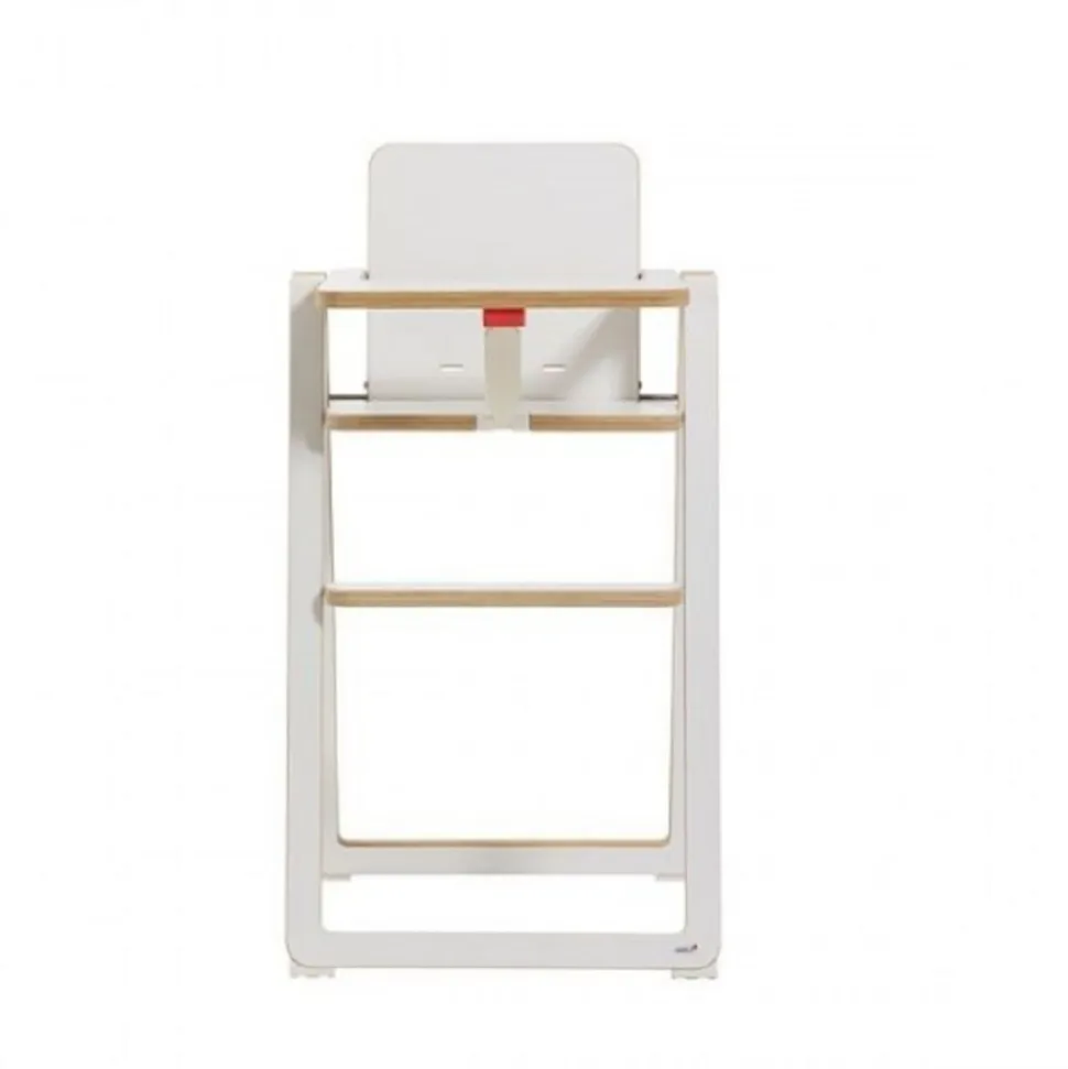 Chaise haute pliable ultra-plate blanche