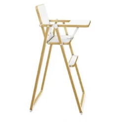 Chaise haute pliable ultra-plate blanche