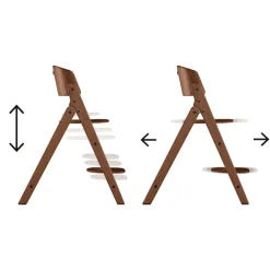 Chaise haute pliante évolutive click & fold all natural dark