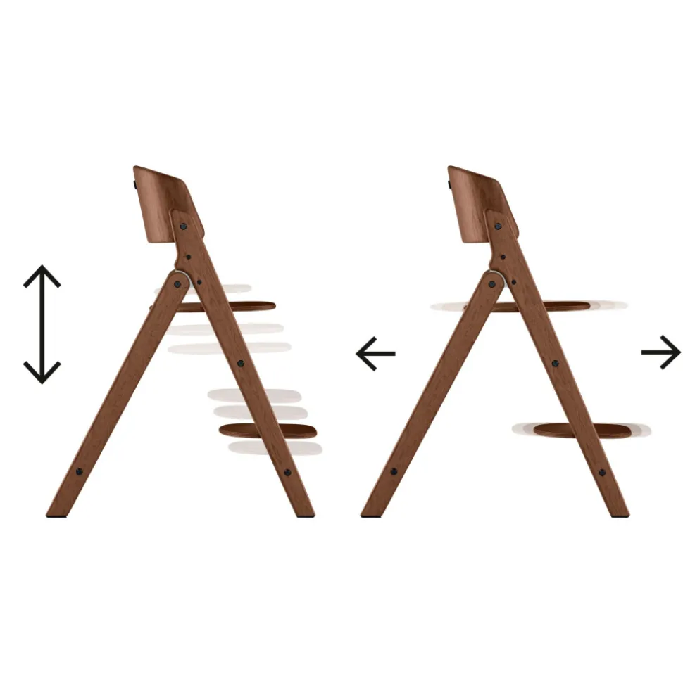 Chaise haute pliante évolutive click & fold all natural dark