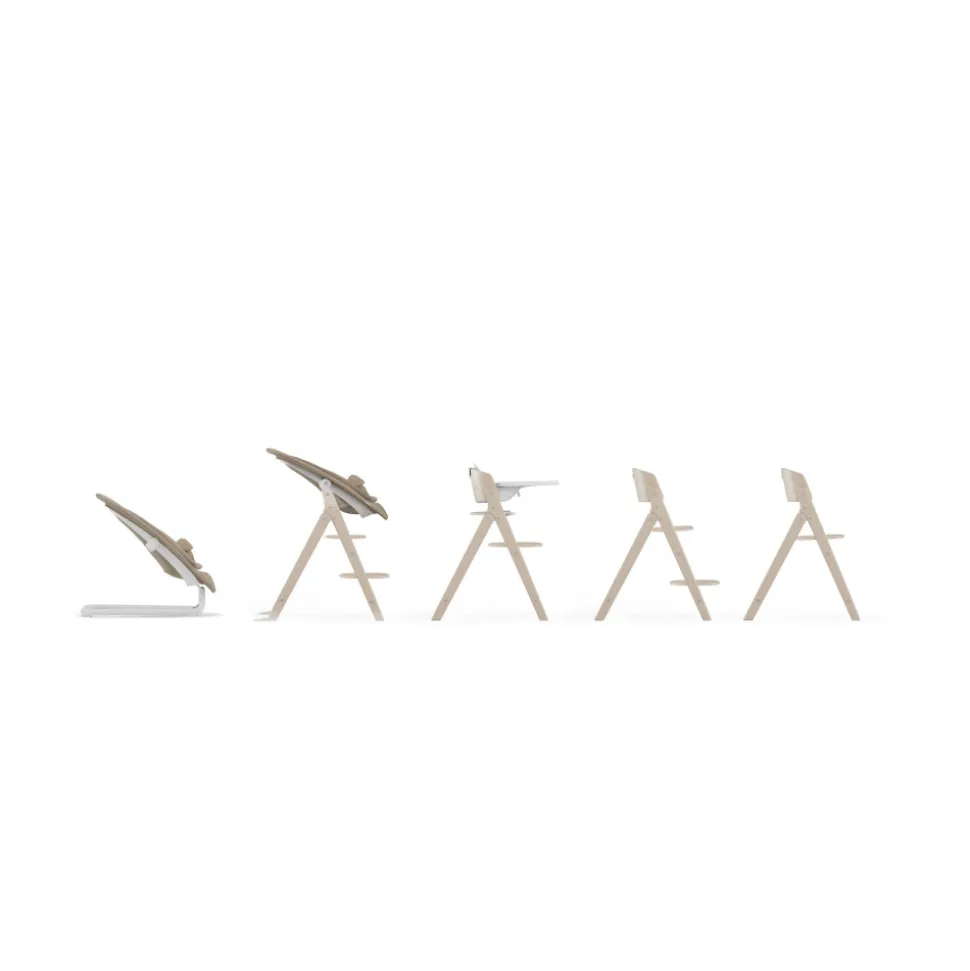 Chaise haute pliante évolutive click & fold 3-en-1 all natural dark