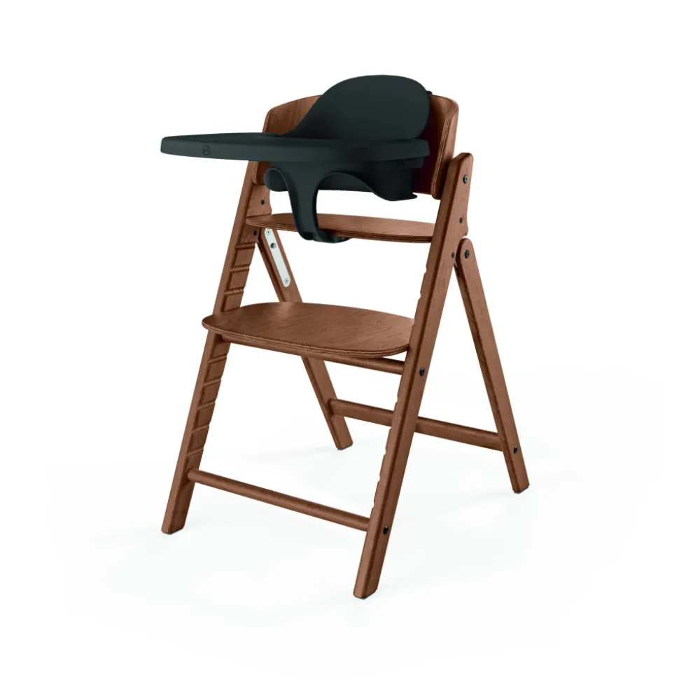 Chaise haute pliante évolutive click & fold 3-en-1 all natural dark