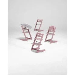 Chaise haute tripp trapp heather mauve