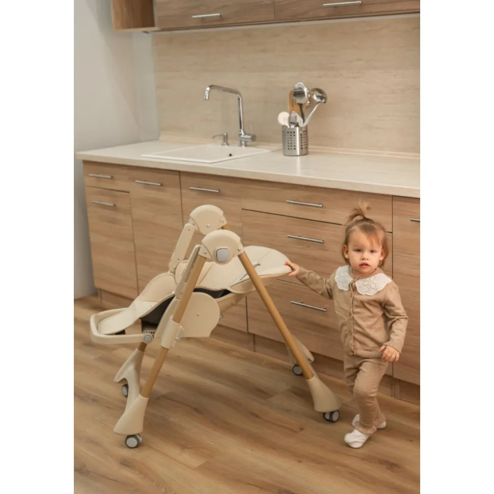 Chaise haute tummy gris