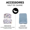 Chaise haute évolutive alpha beige + transat premium dark grey