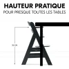 Chaise haute évolutive alpha+ black