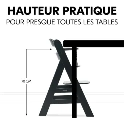 Chaise haute évolutive alpha+ black