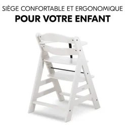 Chaise haute évolutive alpha crème+ transat premium dark grey