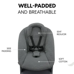 Chaise haute évolutive alpha dark grey + newborn set plus