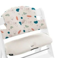 Chaise haute évolutive arketa bois naturel oak + coussin select jersey beige