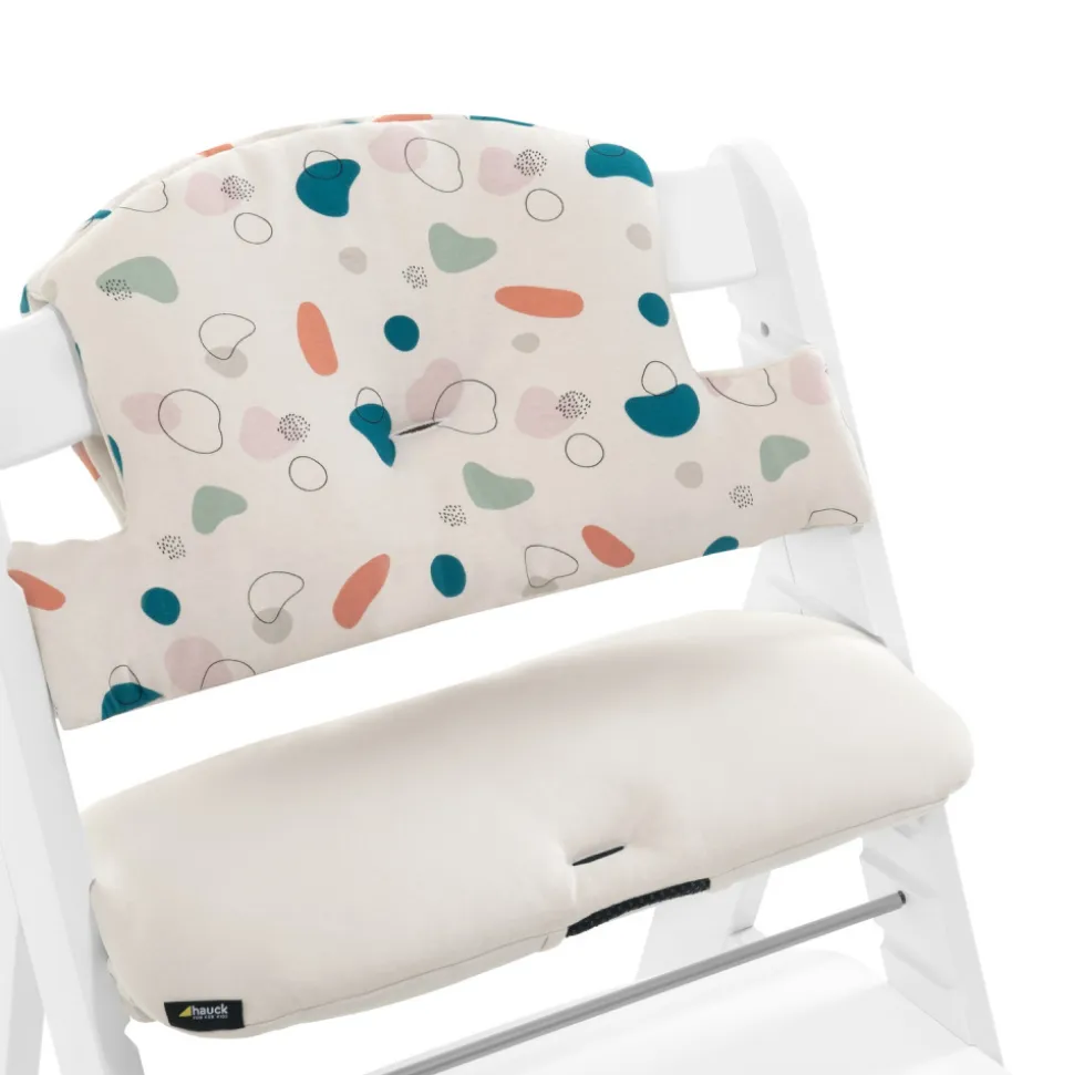 Chaise haute évolutive arketa bois naturel oak + coussin select jersey beige