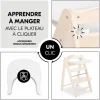 Chaise haute évolutive arketa n play beech avec plateau et jeu en bois play cockpit