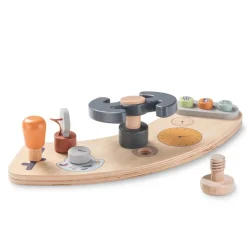 Chaise haute évolutive arketa n play beech avec plateau et jeu en bois play cockpit