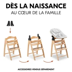 Chaise haute évolutive arketa n play beech avec plateau et jeu en bois play cockpit