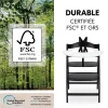 Chaise haute évolutive arketa n play blackwashed avec plateau et jeu en bois play cockpit