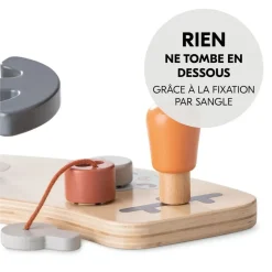 Chaise haute évolutive arketa n play blackwashed avec plateau et jeu en bois play cockpit