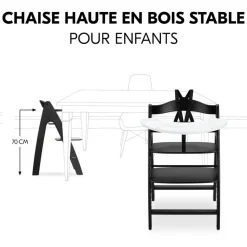 Chaise haute évolutive arketa n play blackwashed avec plateau et jeu en bois play cockpit