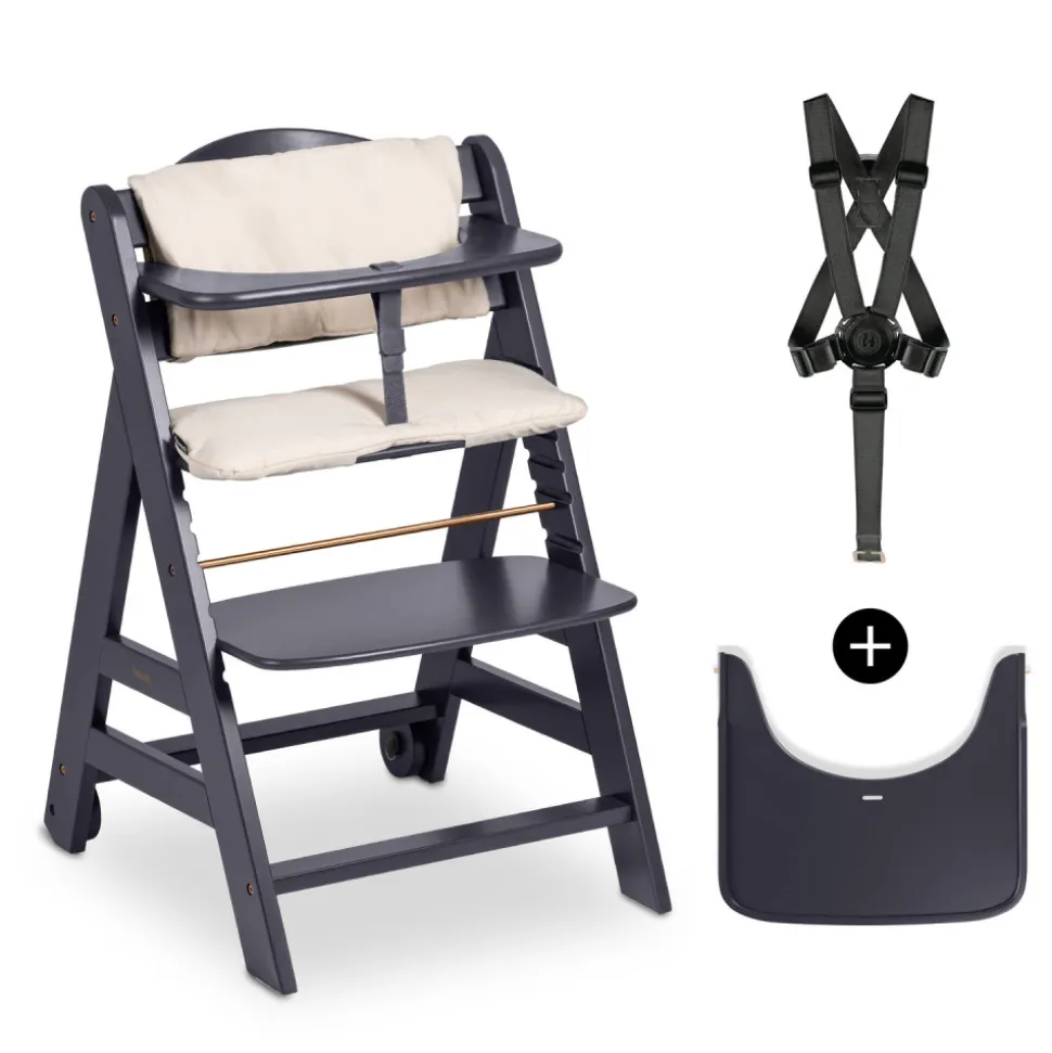Chaise haute évolutive beta+ dark grey