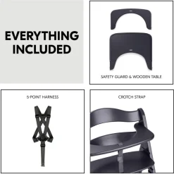 Chaise haute évolutive beta+ dark grey