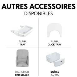 Chaise haute évolutive beta+ 3 en 1 dark grey avec newborn set premium dark grey