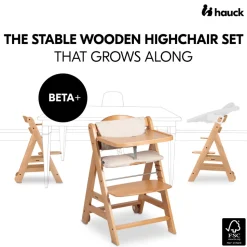 Chaise haute évolutive beta+ naturelle