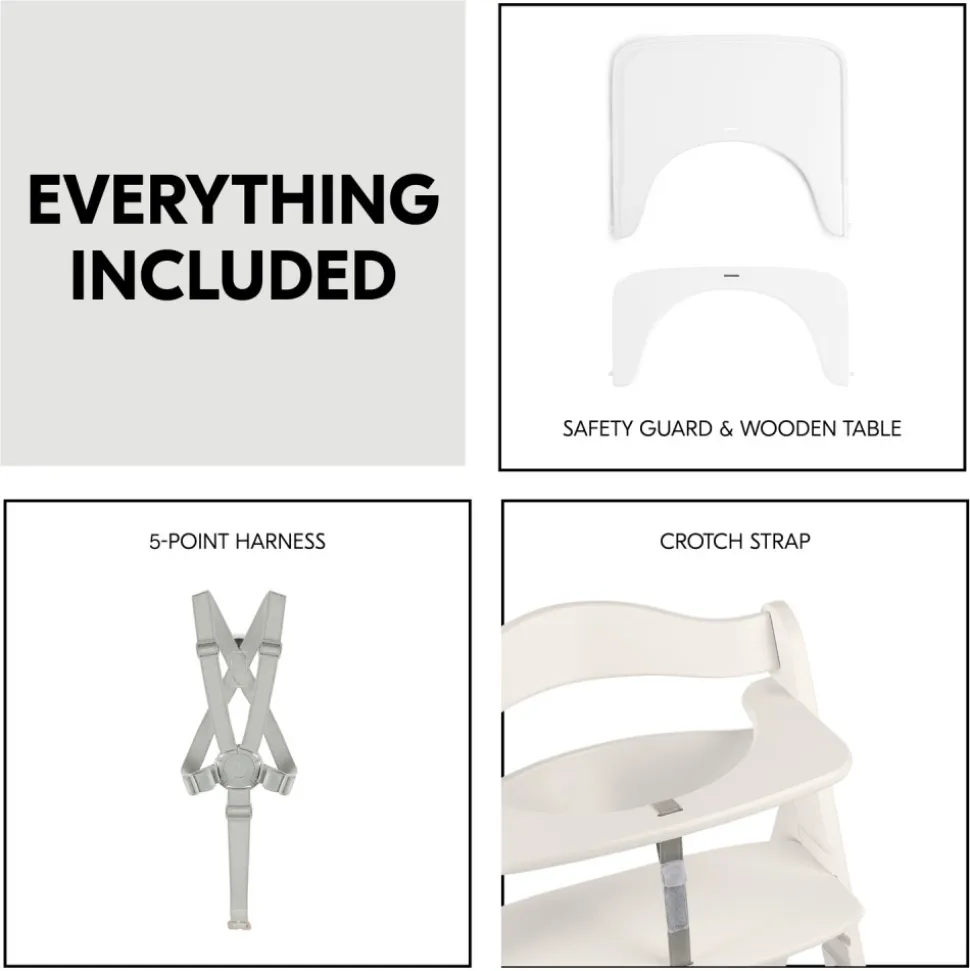 Chaise haute évolutive beta+ white