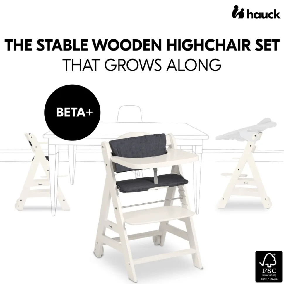 Chaise haute évolutive beta+ white