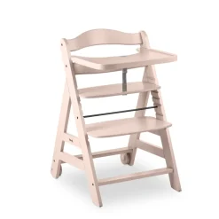 Chaise haute évolutive beta+ white washed beige rosé