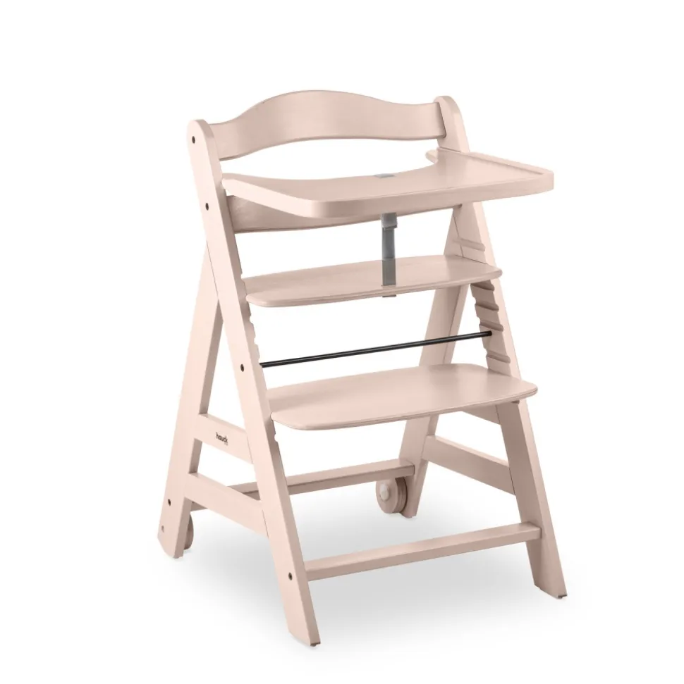 Chaise haute évolutive beta+ white washed beige rosé
