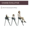 Chaise haute évolutive crescendo up 2en1 imperial green re_lux + siège de naissance