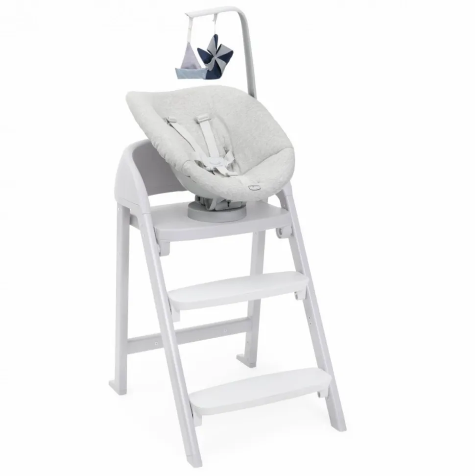 Chaise haute évolutive crescendo up 2en1 pearl cooper re_lux + siège de naissance