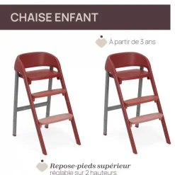 Chaise haute évolutive crescendo up colorado red re_lux