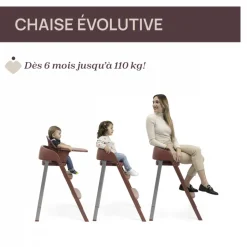 Chaise haute évolutive crescendo up colorado red re_lux
