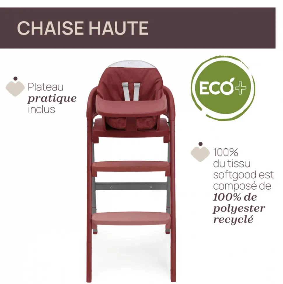 Chaise haute évolutive crescendo up colorado red re_lux