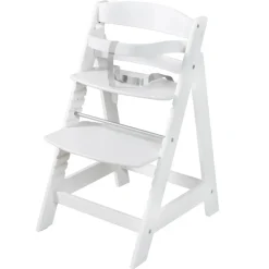 Chaise haute évolutive 2en1 born up blanc gris
