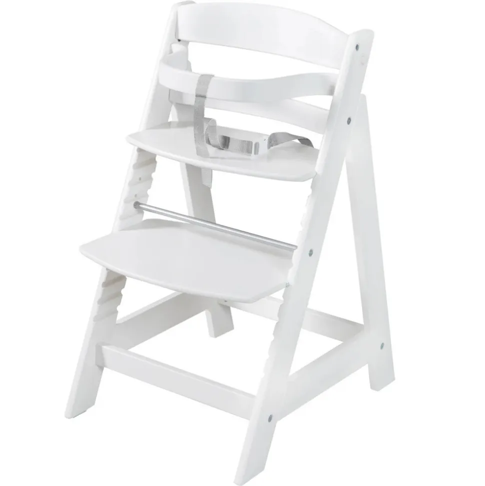 Chaise haute évolutive 2en1 born up blanc gris