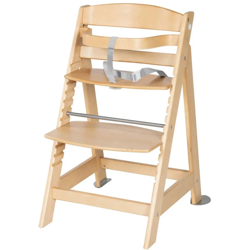 Chaise haute évolutive 2en1 born up naturel gris