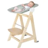 Chaise haute évolutive 2en1 born up naturel vert givré