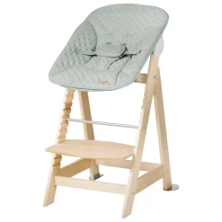 Chaise haute évolutive 2en1 born up naturel vert givré