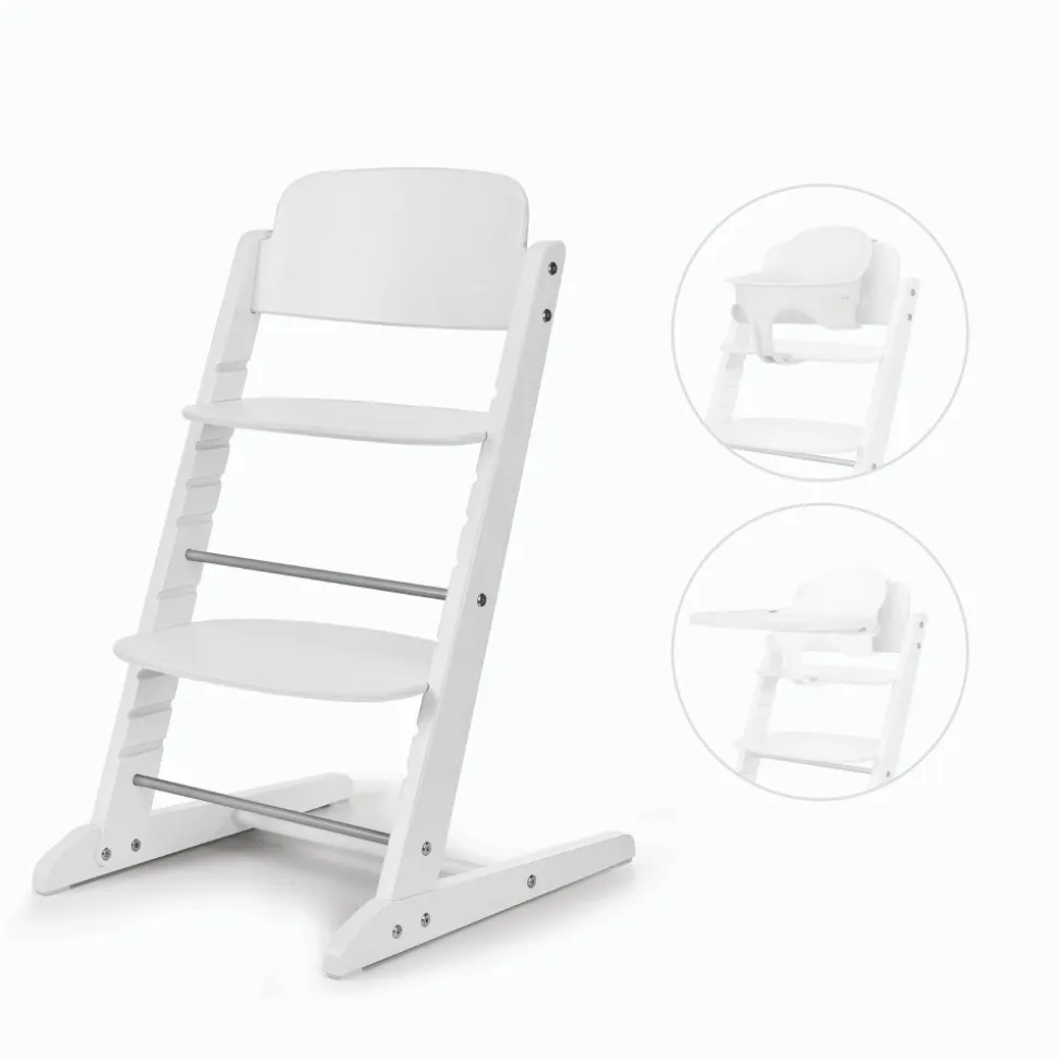 Chaise haute évolutive 3-en-1 iris all white