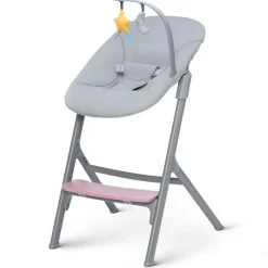 Chaise haute évolutive 4en1 livy aster pink + transat calmee