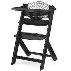 Chaise haute évolutive enock avec coussins noir